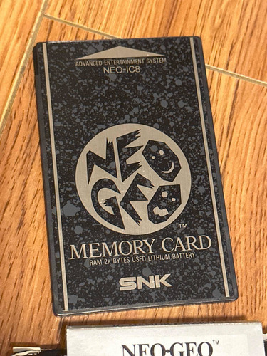 Imagen 1 de 6 de Memory Card Neo Geo Aes / Mvs - Snk