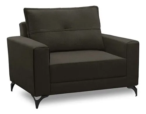 Sillón Treviso de terciopelo marrón