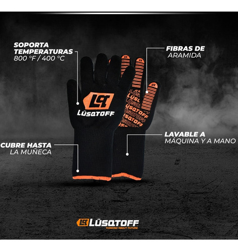 Imagen 2 de 9 de Guantes De Fuego Resistentes Calor Extremo Kevlar/aramida