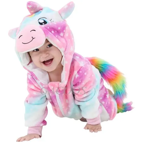 Bebe com roupa 2025 de unicornio