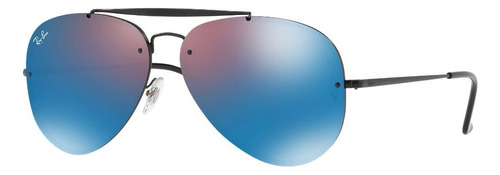 Ray Ban Rb3584n 90827v Aviator Blaze Azul Espejo Negro Icon Color Cafe-dorado