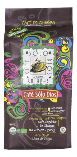Solo Dios - 5 Bolsas De Cafe En Grano Organico 500gr