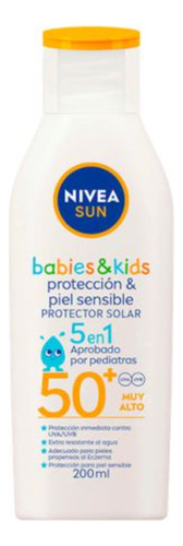 Protector Solar En Loción Nivea Sun Kids Fps 50 Protección Y Piel Sensible 200ml
