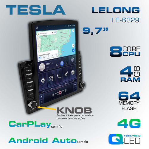 Multimidia Tesla Compass 17/21 Android 4gb 64gb Octa 9,7p 4g