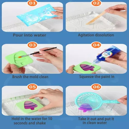 Juego De Juguetes Acuáticos 3d De 17 Piezas Hecho A Mano