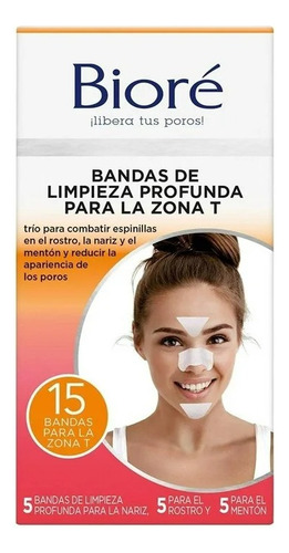 2 Pza Bandas De Limpieza Bioré Puntos Negros Para La Zona T