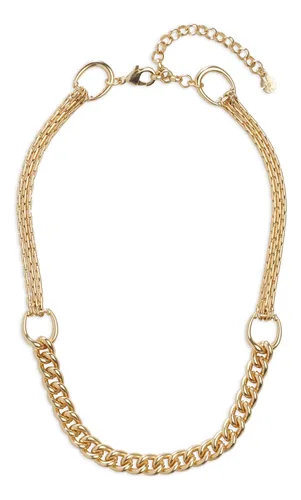 Lucky Brand Collar De Cadena Gruesa Para Mujer, Dorado, Sin