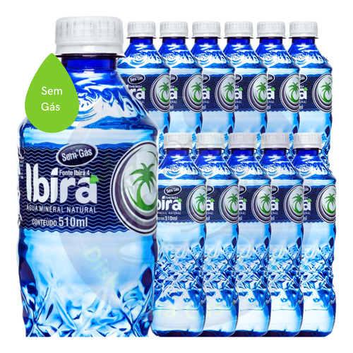 Água Alcalina Ibirá  510ml S/g Ph 10,24 - Fardo 12 Unidades