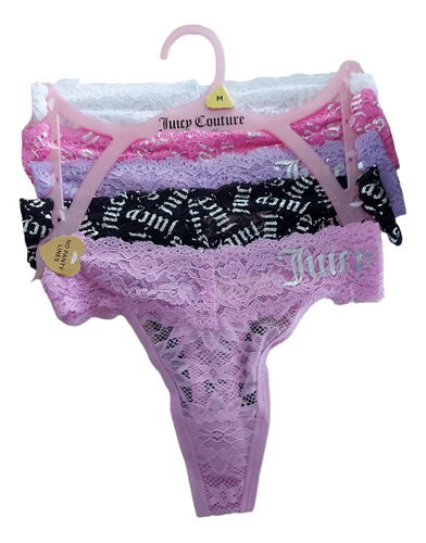 Tangas De Encaje Juicy Couture Original De Dama De 5 Piezas