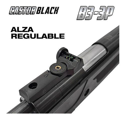 Imagen 3 de 10 de Rifle Aire Comprimido Castor B3-3p 5,5 Mm + Mira 4x20