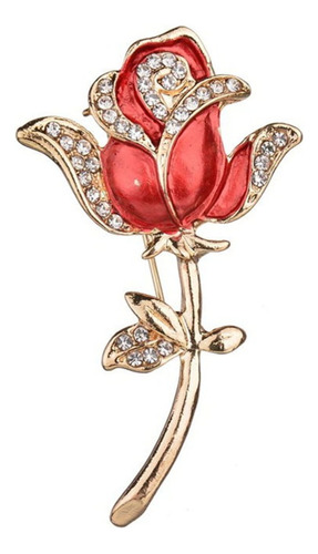 Broche Prendedor Rosa Piedra Regalo Joyas