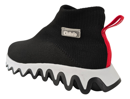 Tenis Bota Niño Casual Calcetin Resorte Moda Ligeros Cómodos Antiderrapante Chabelo C60-a Negro