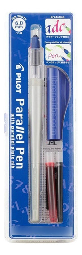 Pluma Caligrafica Pilot Parallel Pen 6,0 X Unidad Color de la tinta Carga Color del exterior Azul