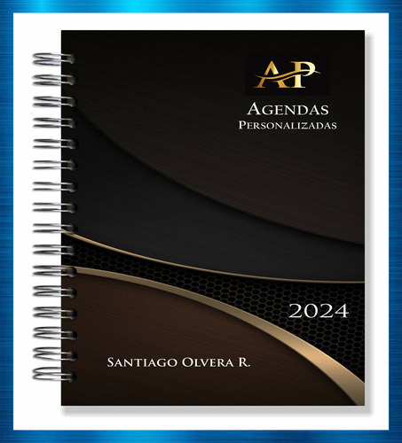 Agenda Diaria 2024 Personalizada Con Su Nombre Y Su Logo P1