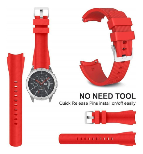 Correa Deportiva Sport Para Smartwatch Foxbox Sport I29 Rojo 2.2 Cm