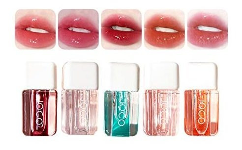 5 Colores Espejo Agua Brillo Labio Labio Glaze Vidrio 1kjvv