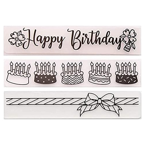 3pcs Carpetas De Estampado  Happy Birthday  Hacer Tarje...