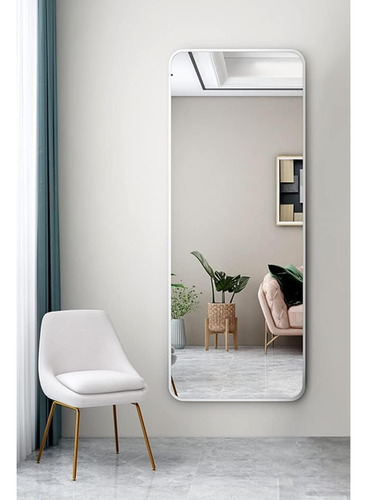 Espejo rectangular de pared Topdeco 12050 de 120cm x 50cm marco blanco