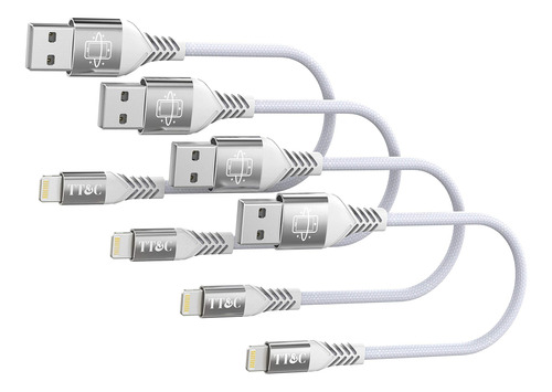 Tt&c Cable Lightning Corto Para I De 6 Pulgadas, Sincroniza.