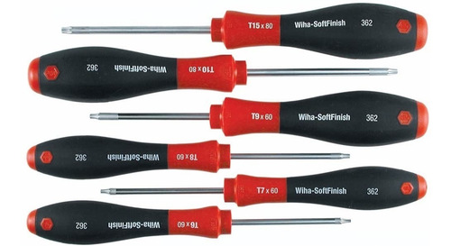 Juego De 6 Desarmadores Tipo Torx® Softfinish Wiha 36201