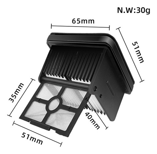Filtro De Brocha Enrollable, 4 Unidades, Para Dreame H12 Pro