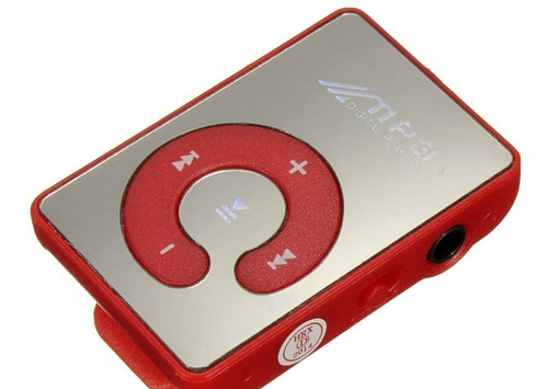 Reproductor Mp3 Ranura Microsd Con Auriculares Color Rojo