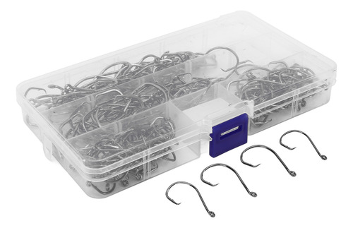 Anzuelos De Pesca Octopus Offset, 180 Unidades, Acero Con Al