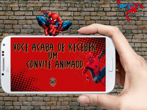 Convite Virtual Animado Homem Aranha - 5 Fotos