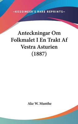 Libro Anteckningar Om Folkmalet I En Trakt Af Vestra Astu...