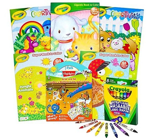 Crayola Juego De Libros Para Colorear Para Niños Pequeños Cr