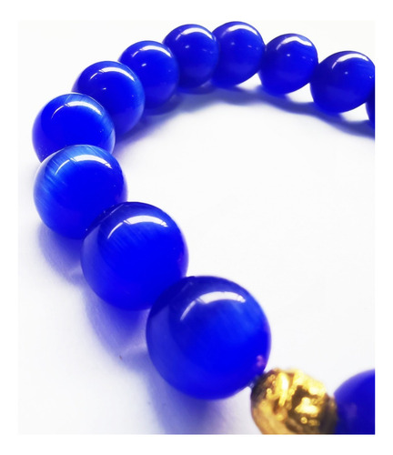 Hefu Feng Shui - Pulseira Pi Xiu Olho De Gato Azul Safira