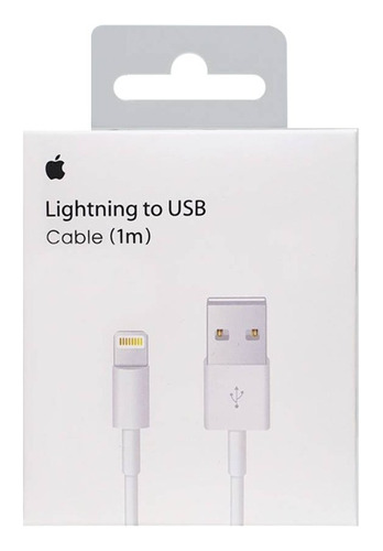Cable Usb 2.0 Apple Blanco Con Entrada Usb Salida Lightning