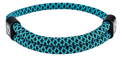Pulsera Nautica Para Hombre O Mujer Ajustable Cuerda Milan Color Azul Acero Diámetro 8 Cm