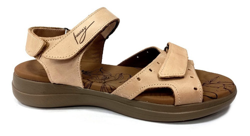 Sandalias Mujer Cuero Freeway Casual Abrojos Silvia 