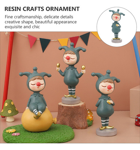 Adorno De Resina Para Manualidades Con Forma De Payaso, Deco