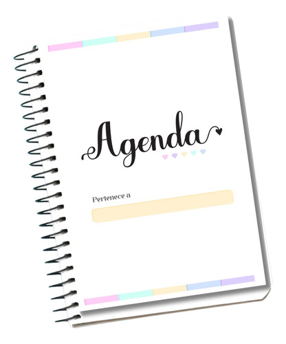 Imprimible Interior Agenda Perpetua - Modelo Pastel Color