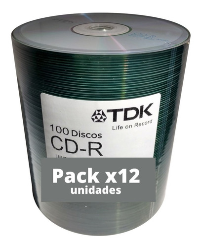 Pack X1200 Unidades Cd-r Virgen Tdk 700mb 80min 12 Bulk X100