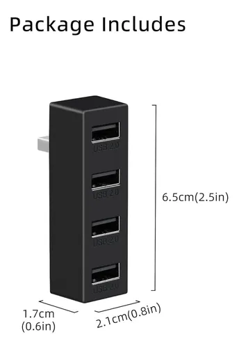 Mcbazel Hub Usb 2.0 4 Puertos Para Xbox Series X/s Negro
