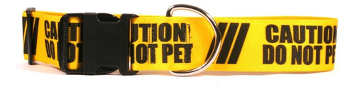 Amarillo Diseño De Perro 2 Caution No Mascota Perro Cuello