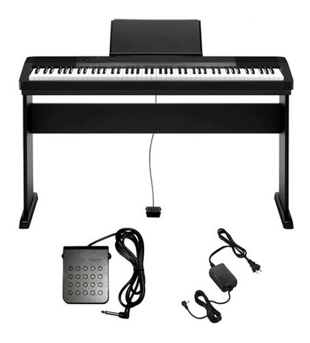 Piano Digital Casio Cdp-135 Bk+estante Cs-44+pedal Sustain