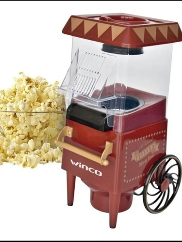 Pochoclera Electrica Maquina Pochoclos Carrito Winco W321 Ep Color Rojo
