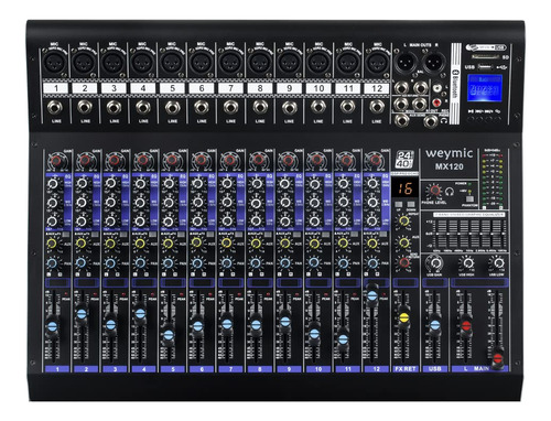 Weymic Mx-120 Mezclador Profesional (12 Canales) Para Grabac