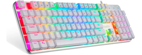 Teclado Mecanico Gamer Rgb Usb Eagletec Kg051-br Blanco