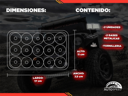 Par Faros Led 4x6 Alta Y Baja H4 45w Barra C/base Unidad