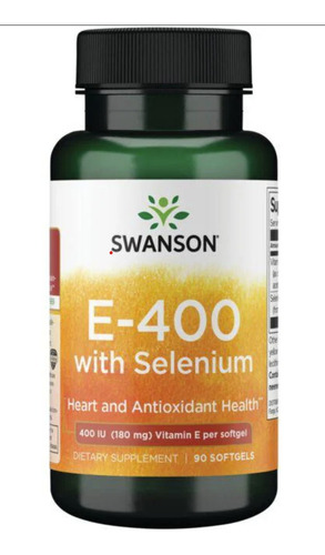 Vitamina E Con Selenio 180 Mg 90 Capsulas Blandas Swanson