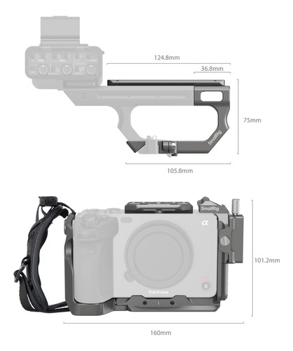 Kit De Gaiola De Câmera Smallrig Fx3/fx30 Hawklock Para Sony