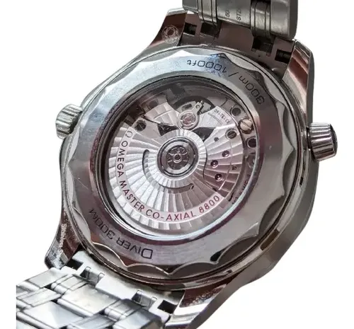 Relógio Omega Seamaster Automático Safira Blue Bisel Azul Aço