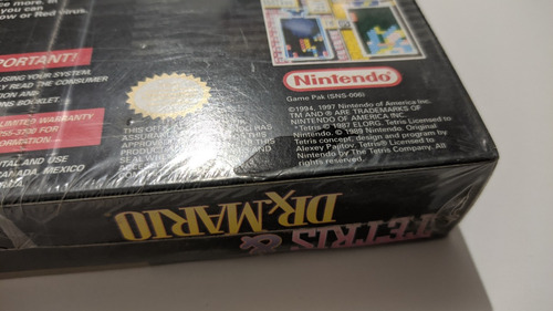Tetris & Dr Mario Lacrado Para Snes Super Nintendo Faço 799 (Usado)