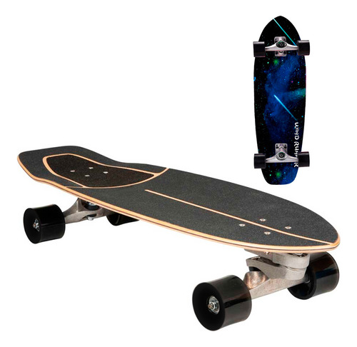 Skate Patineta Longboard Carver Surfskate Con Lija - El Rey