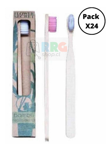 Pack X24 Cepillos De Dientes Bambú Ecológicos Surtidos